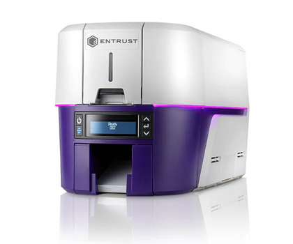 Picture of a single sided Entrust ID card printer