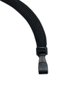 Black Lanyard With Plastic Clip Front View