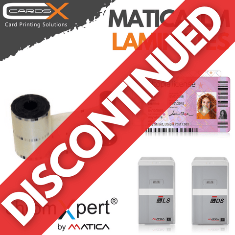 Matica 0.5mil Clear Patch Laminate with ISO Chip Cut-Out | Prints 550 Cards | DIC10503