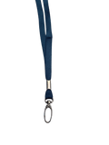 Dark Blue Lanyard with lobster clip side view