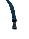 Dark Blue Lanyard With Plastic Clip Front View
