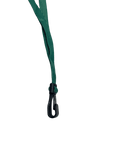 Dark Green Lanyard With Plastic Clip side View