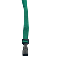 Dark Green Lanyard With Plastic Clip Front View