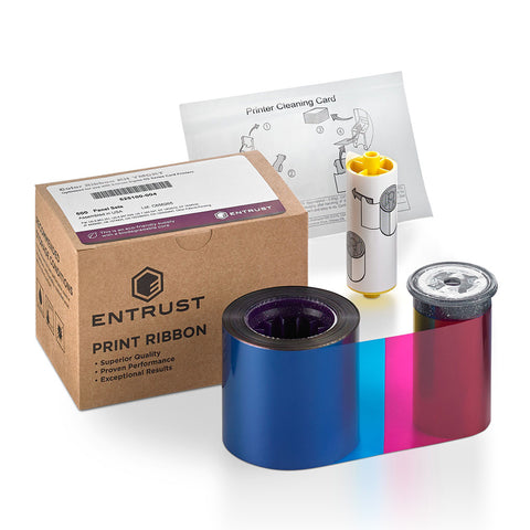 Entrust YMCKT Colour Ribbon | Prints 250 Cards | 525100-001