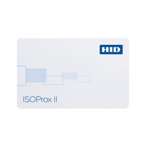 HID Isoprox II card | programmed, plain white no slot punch | AA1386 | Pack of 100