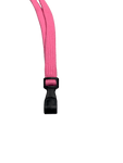 Pink Lanyard With Plastic Clip Front View
