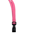 Pink Lanyard With Plastic Clip Front View