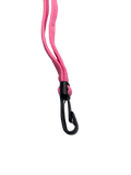 Pink Lanyard With Plastic Clip side View