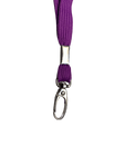 Purple lanyard with lobster clip lanyard Side View