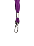Purple lanyard with lobster clip lanyard Side View