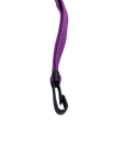 Purple Lanyard With Plastic Clip side View