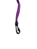 Purple Lanyard With Plastic Clip side View