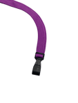 Purple Lanyard With Plastic Clip Front View
