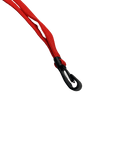 Red Lanyard With Plastic Clip side View