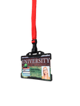 Red Plastic Clip Lanyard With ID card Holder