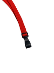 Red Lanyard With Plastic Clip Front View