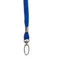 Royal Blue lanyard with Lobster clip Side view
