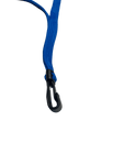 Royal Blue Lanyard With Plastic Clip side View