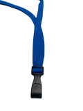Royal Blue Lanyard With Plastic Clip Front View