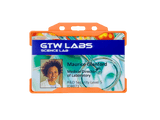 Evohold Recyclable Single Sided Landscape ID Card Holders - Orange (Pack of 100)
