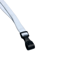 White Lanyard With Plastic Clip Front View