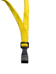 Yellow Lanyard With Plastic Clip Front View