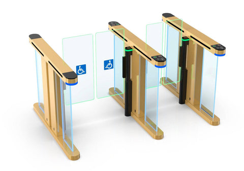 SIRIO GOLD Access control Speed Turnstile | CX-SIR-7200G-1W - Cards-X (UK)