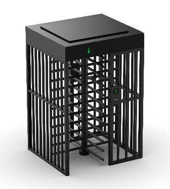 SUN Access control Black Full Height Turnstile | Single Door | CX-SUN-411-B - Cards-X (UK)