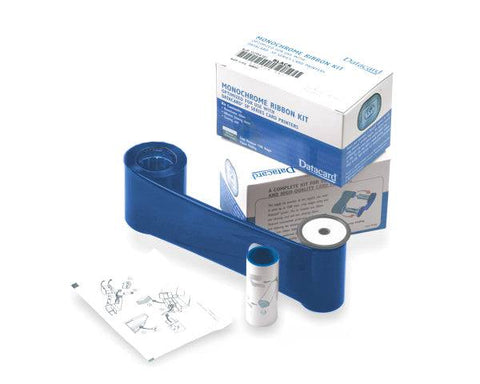 Datacard Monochrome Dark Blue Ribbon | Prints 1500 Cards | 532000-003 - Cards-X (UK), Datacard