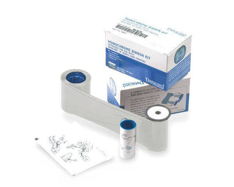 Datacard Monochrome Silver Ribbon | Prints 1500 Cards | 532000-006 - Cards-X (UK), Datacard
