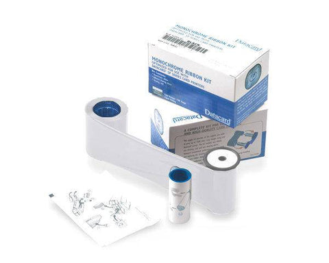Datacard Monochrome White Ribbon | Prints 1500 Cards | 532000-004 - Cards-X (UK), Datacard