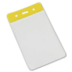 Clear Flexible Plastic 'Vision' Badge Holder | Portrait | 86mm x 54mm | Pack of 100 - Cards-X (UK)