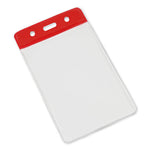 Clear Flexible Plastic 'Vision' Badge Holder | Portrait | 86mm x 54mm | Pack of 100 - Cards-X (UK)