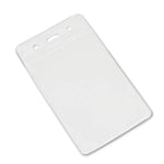 Clear Flexible Plastic 'Vision' Badge Holder | Portrait | 86mm x 54mm | Pack of 100 - Cards-X (UK)