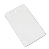 Clear Flexible Plastic 'Vision' Badge Holder | Portrait | 86mm x 54mm | Pack of 100 - Cards-X (UK)