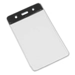 Clear Flexible Plastic 'Vision' Badge Holder | Portrait | 86mm x 54mm | Pack of 100 - Cards-X (UK)