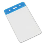 Clear Flexible Plastic 'Vision' Badge Holder | Portrait | 86mm x 54mm | Pack of 100 - Cards-X (UK)