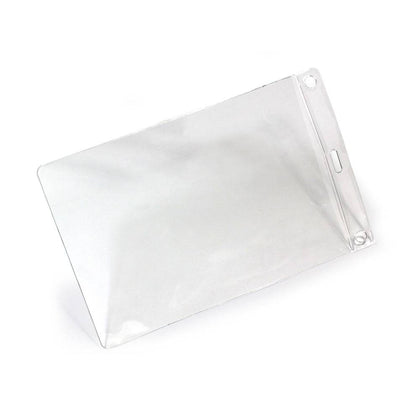 Clear Flexible Plastic 'Vision' A6 Badge Holder | Portrait | 107mm x 156mm | Pack of 100 - Cards-X (UK)
