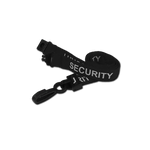 Printed 'Security' 15mm Black Lanyard with Plastic J-Clip | Pack of 100 - Cards-X (UK)