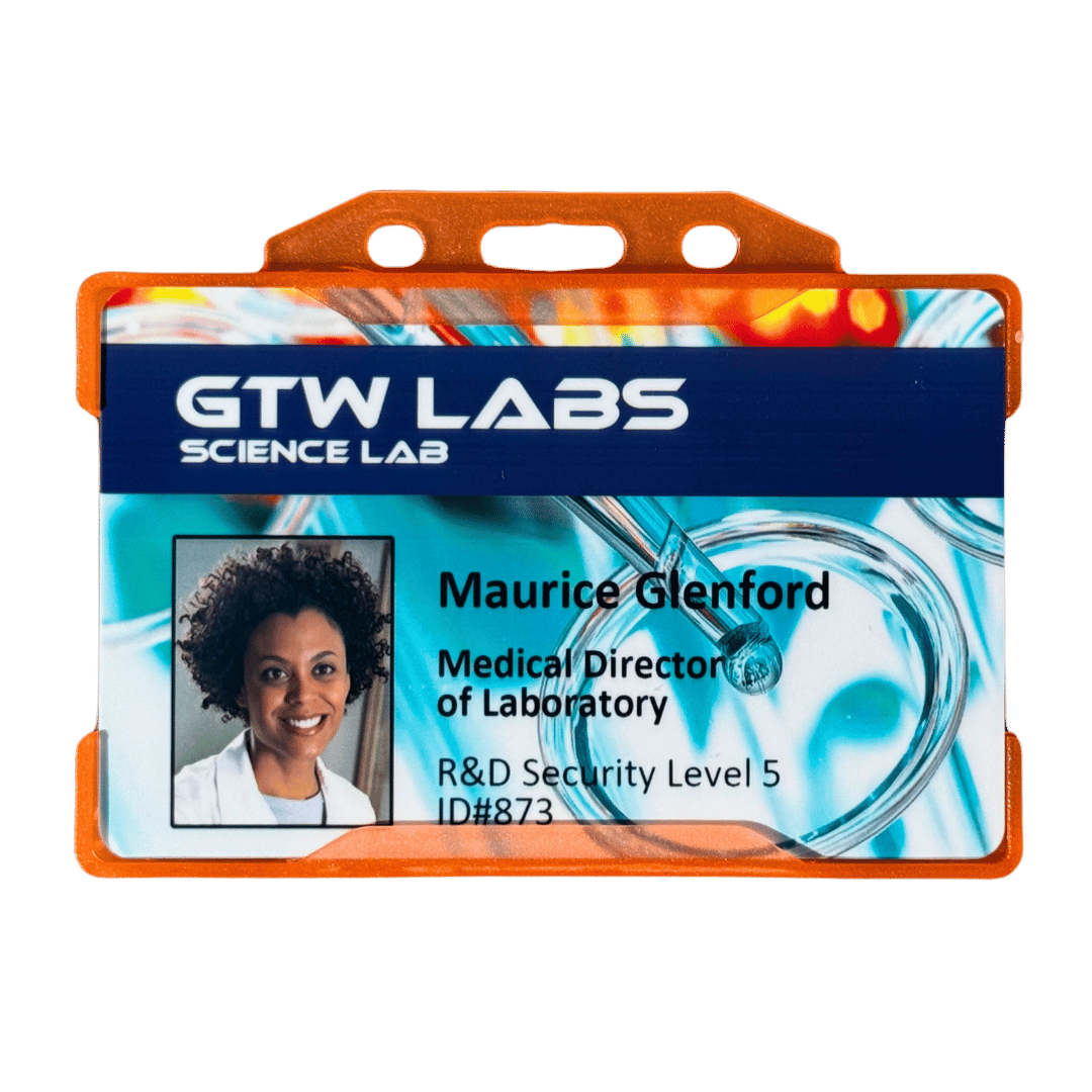 Level Card Evohold Antimicrobial Single Sided Landscape ID Card Holders - Neon ...