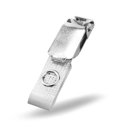 Flip Top Clip with Reinforced Strap Clip and Metal Popper Fastening | Pack of 100 | IDC-004 - Cards-X (UK)