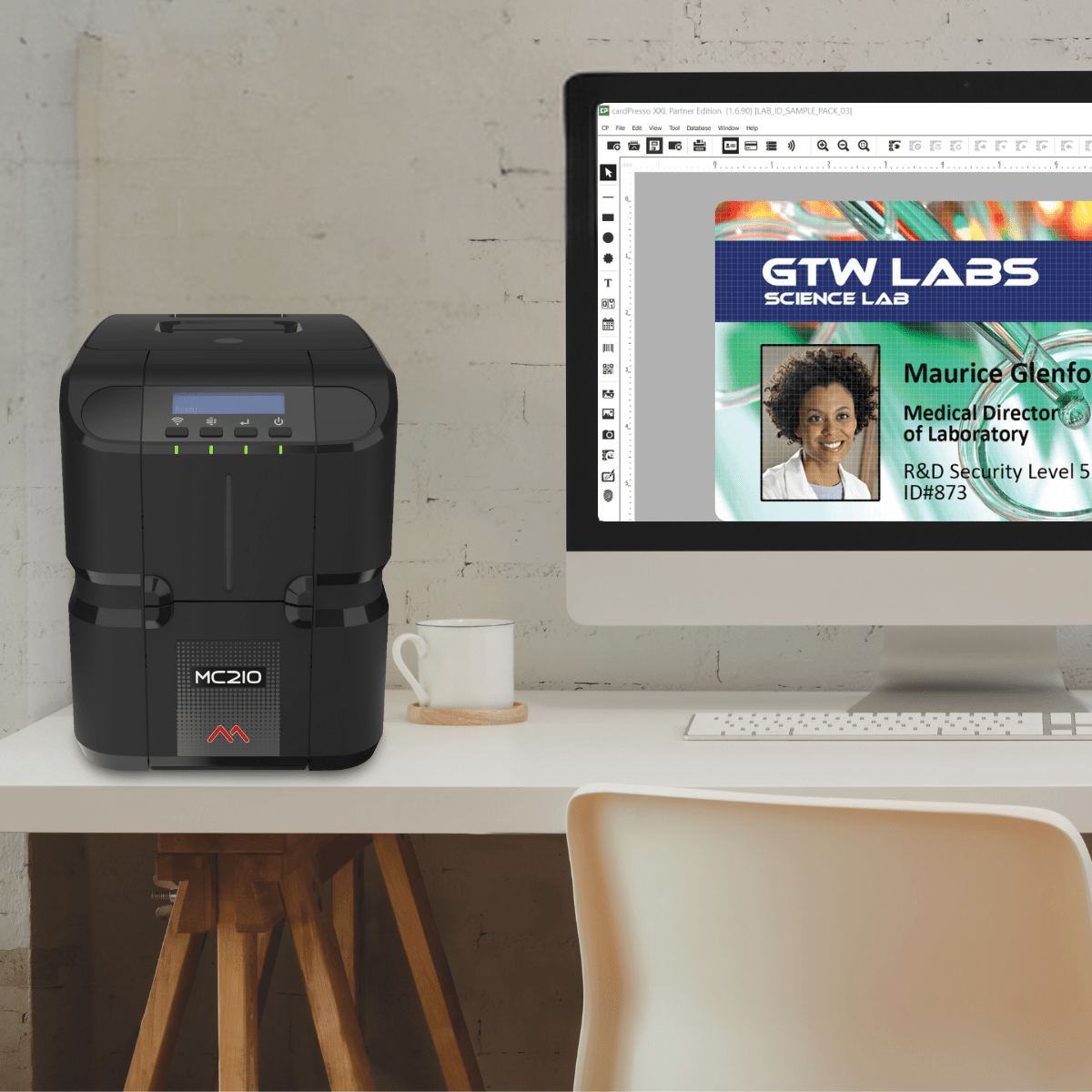 MC210 ID Card Printer | Dual Side | Mag Encoder and Dual Interface ...