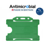Evohold Antimicrobial Single Sided Landscape ID Card Holders - Light Green (Pack of 100)