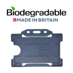 Evohold Biodegradable Single Sided Landscape ID Card Holders - Dark Blue (Pack of 100)