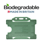 Evohold Biodegradable Single Sided Landscape ID Card Holders - Dark Green (Pack of 100)