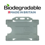 Evohold Biodegradable Single Sided Landscape ID Card Holders - Grey (Pack of 100)