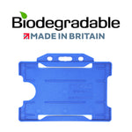 Evohold Biodegradable Single Sided Landscape ID Card Holders - NHS Blue (Pack of 100)