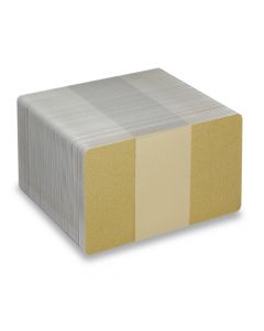 Blank Metallic Dark Gold / White Printable PVC Cards | Pack of 100 | WDGMETALLICPVC760