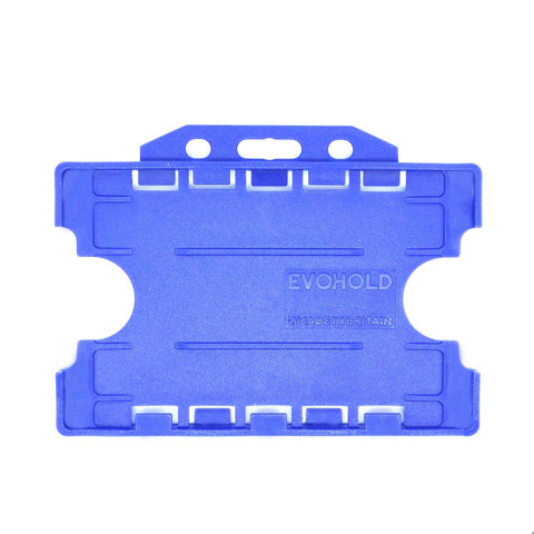 Evohold Biodegradable Double Sided Landscape ID Card Holders - Royal Blue (Pack of 100)