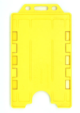 Evohold Antimicrobial Double Sided Portrait ID Card Holders - Yellow (Pack of 100)